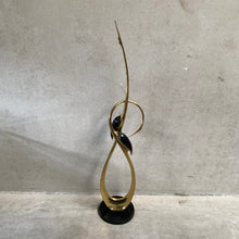 Load image into Gallery viewer, Decorative Large Brass &quot;Entwined Cranes&quot; Birds Sculpture, France 1970
