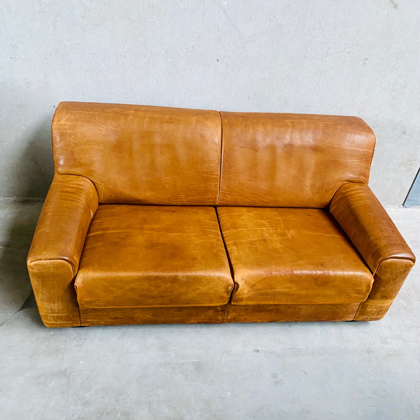 De Sede DS42 2-Sitzer-Sofa aus Bullenleder, Schweiz, 1970