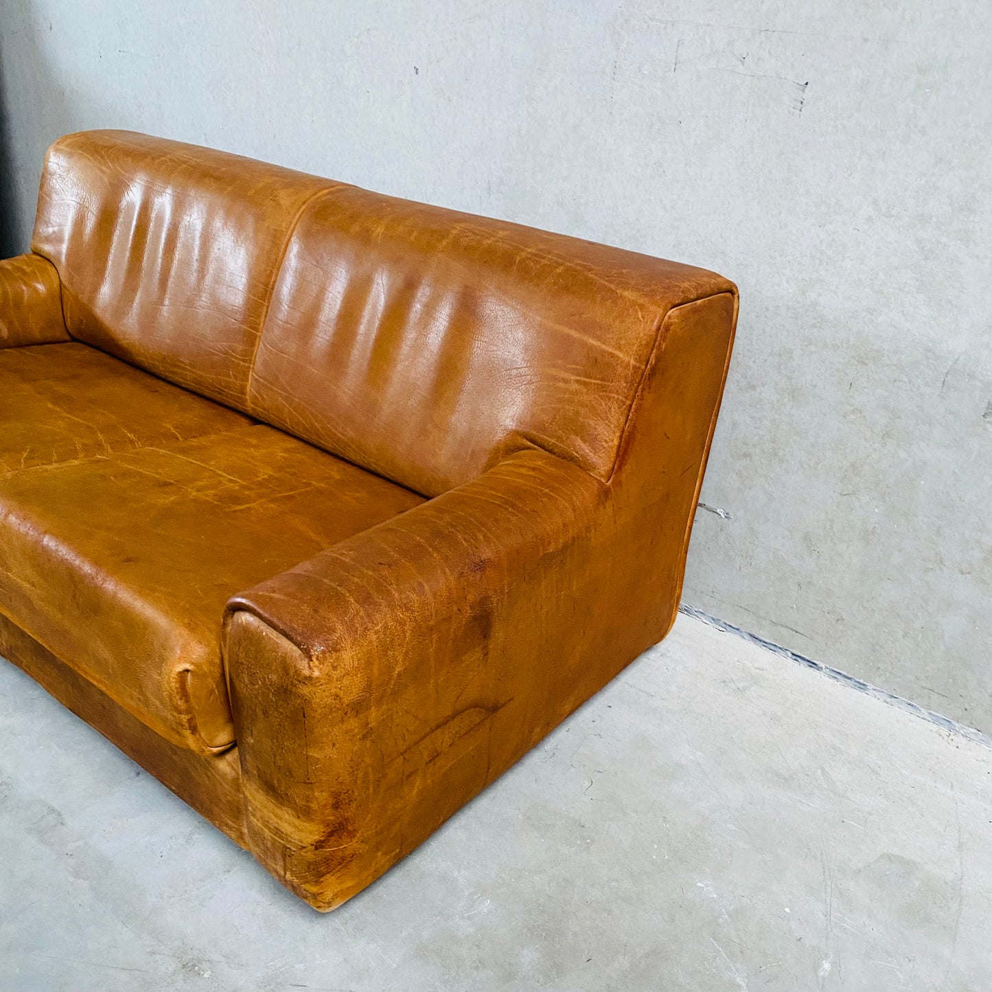De Sede DS42 2-Sitzer-Sofa aus Bullenleder, Schweiz, 1970
