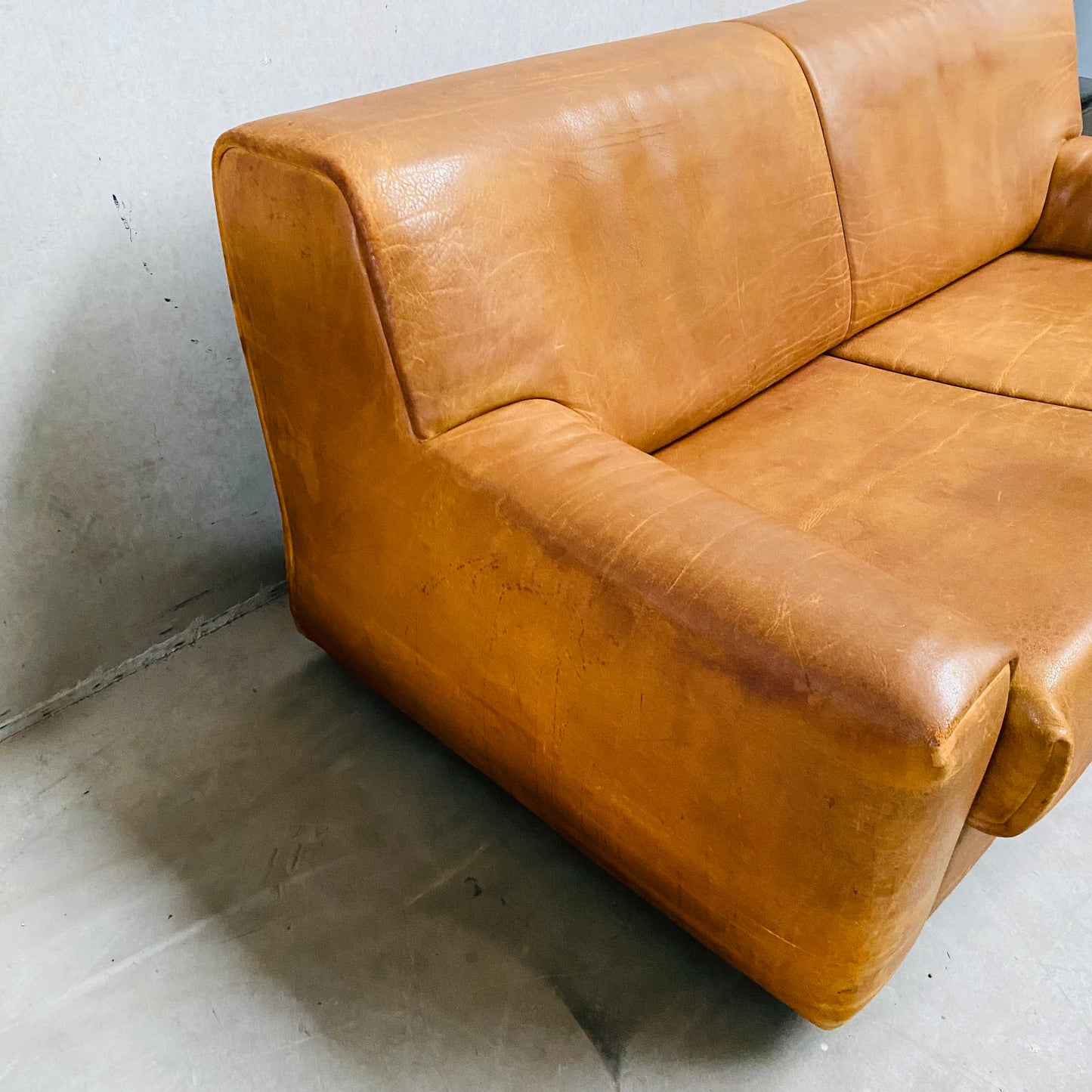 De Sede DS42 2-Sitzer-Sofa aus Bullenleder, Schweiz, 1970