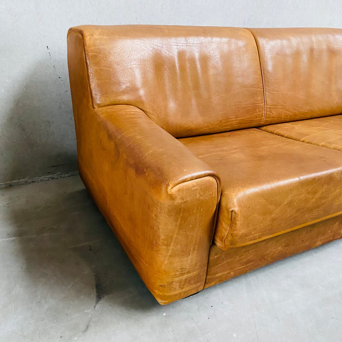 De Sede DS42 2-Sitzer-Sofa aus Bullenleder, Schweiz, 1970