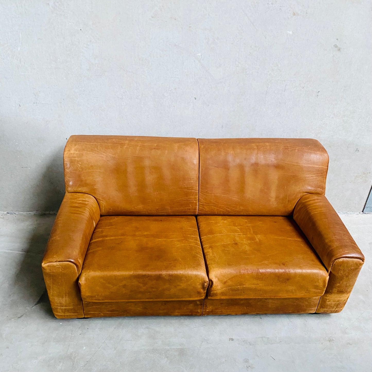 De Sede DS42 2-Sitzer-Sofa aus Bullenleder, Schweiz, 1970