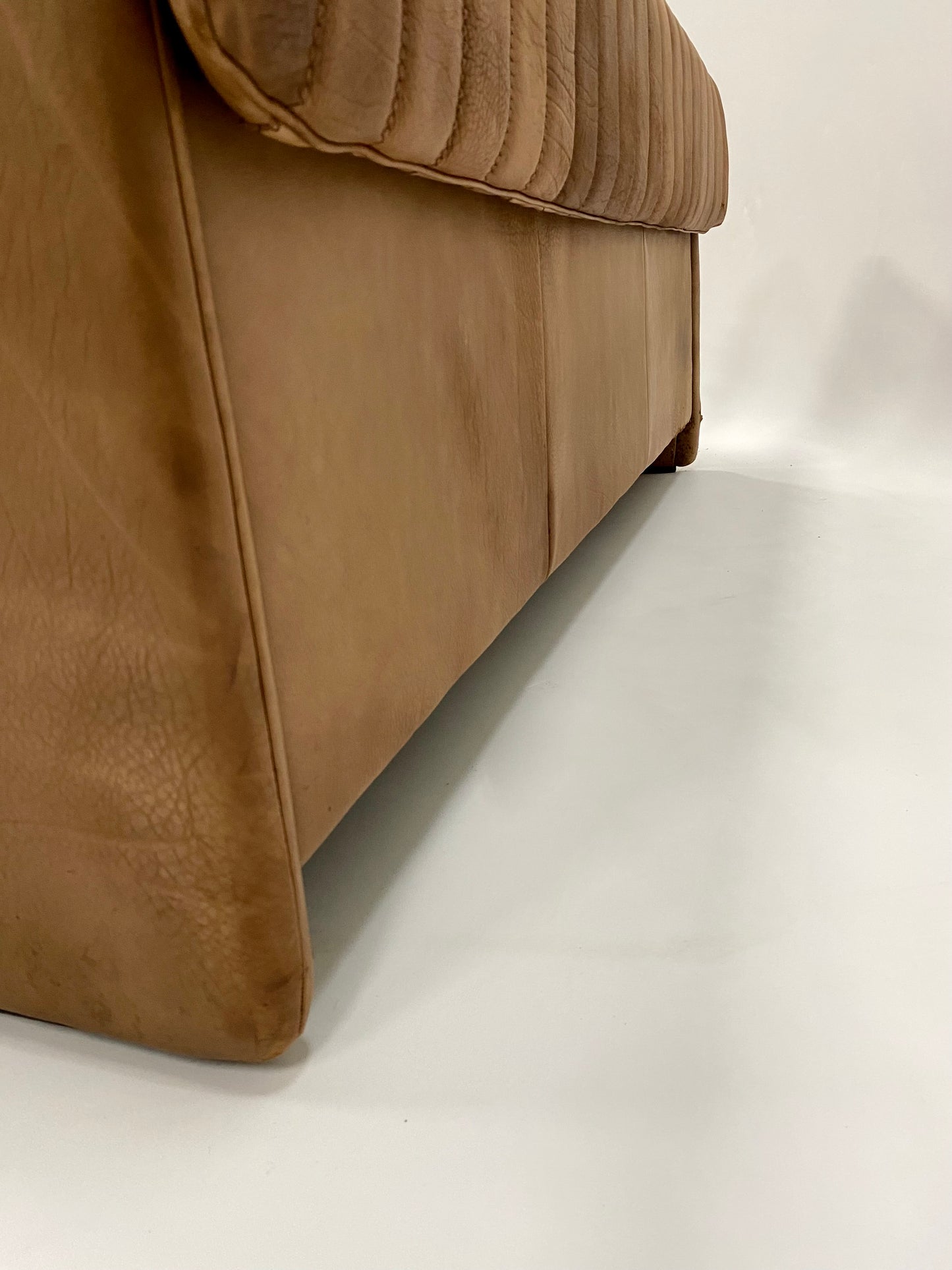 De Sede Ds86 3-Sitzer-Sofa aus cognacfarbenem Nackenleder, Schweiz, 1970
