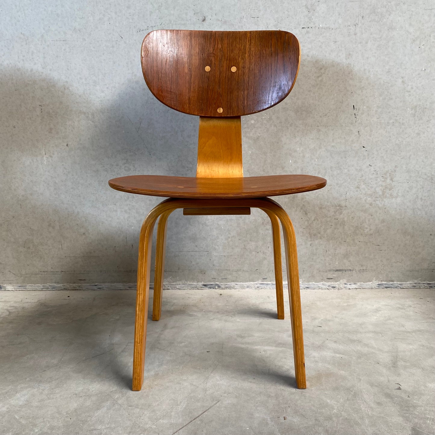 SET FOR 4 "SB02" DINING CHAIRS BY CEES BRAAKMAN FOR PASTOE, NETHERLANDS 1950S