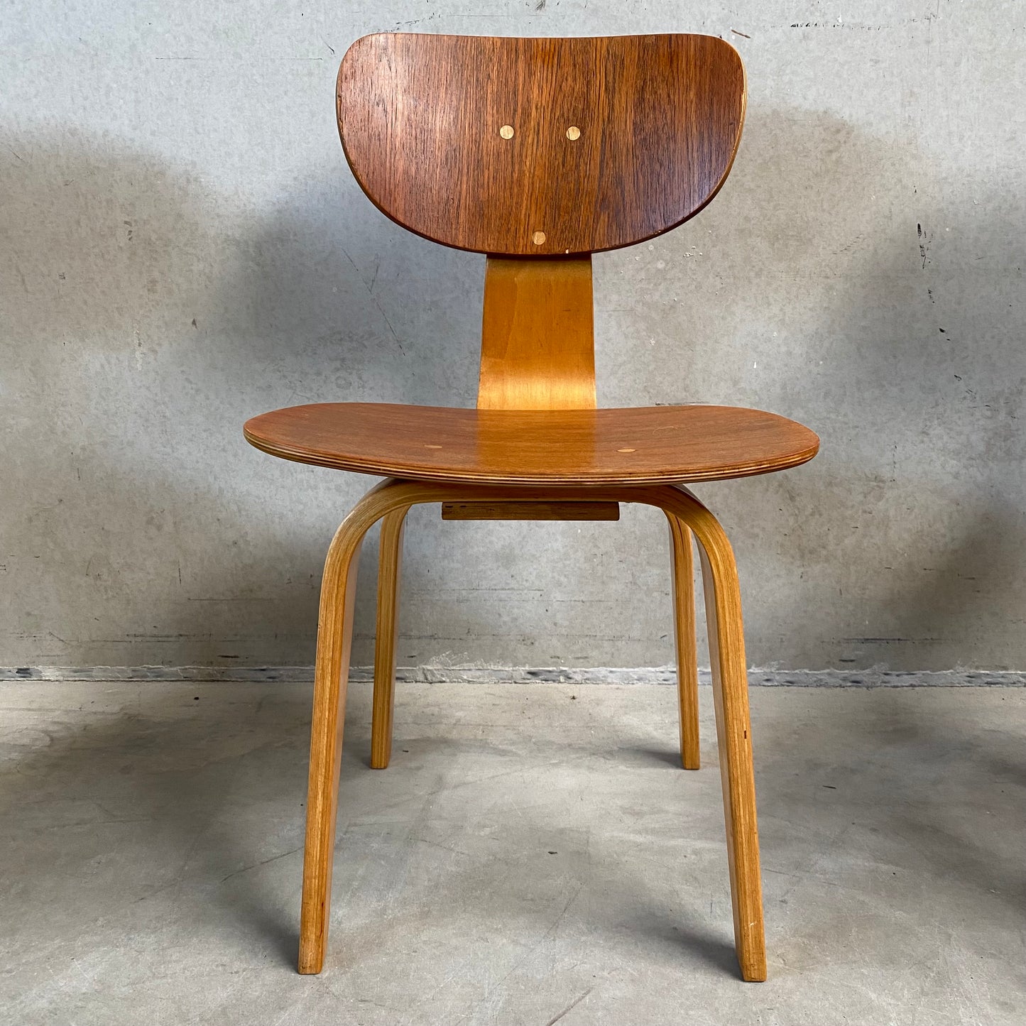 SET FOR 4 "SB02" DINING CHAIRS BY CEES BRAAKMAN FOR PASTOE, NETHERLANDS 1950S