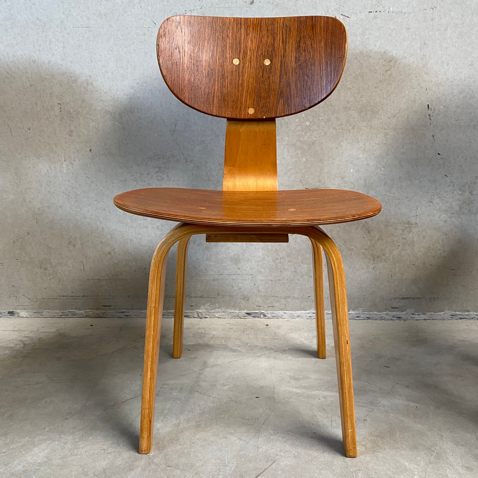 SET FOR 4 "SB02" DINING CHAIRS BY CEES BRAAKMAN FOR PASTOE, NETHERLANDS 1950S