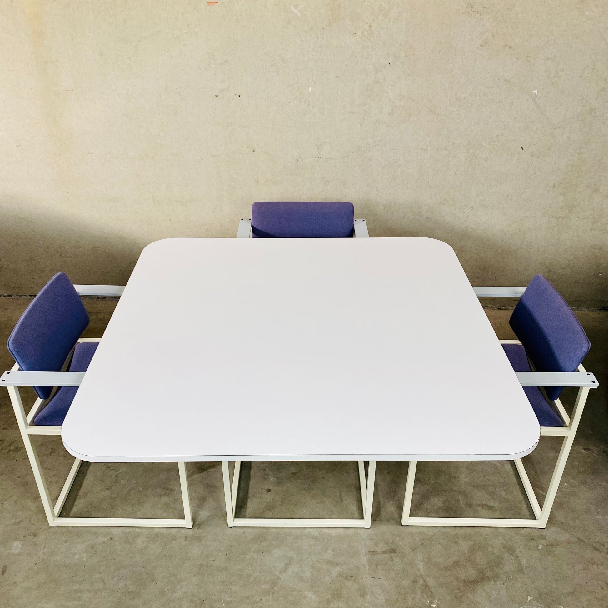 DINING TABLE AND CHAIRS BY PIERRE MAZAIRAC & KAREL BOONZAAIJER FOR PASTOE, NETHERLANDS 1980S