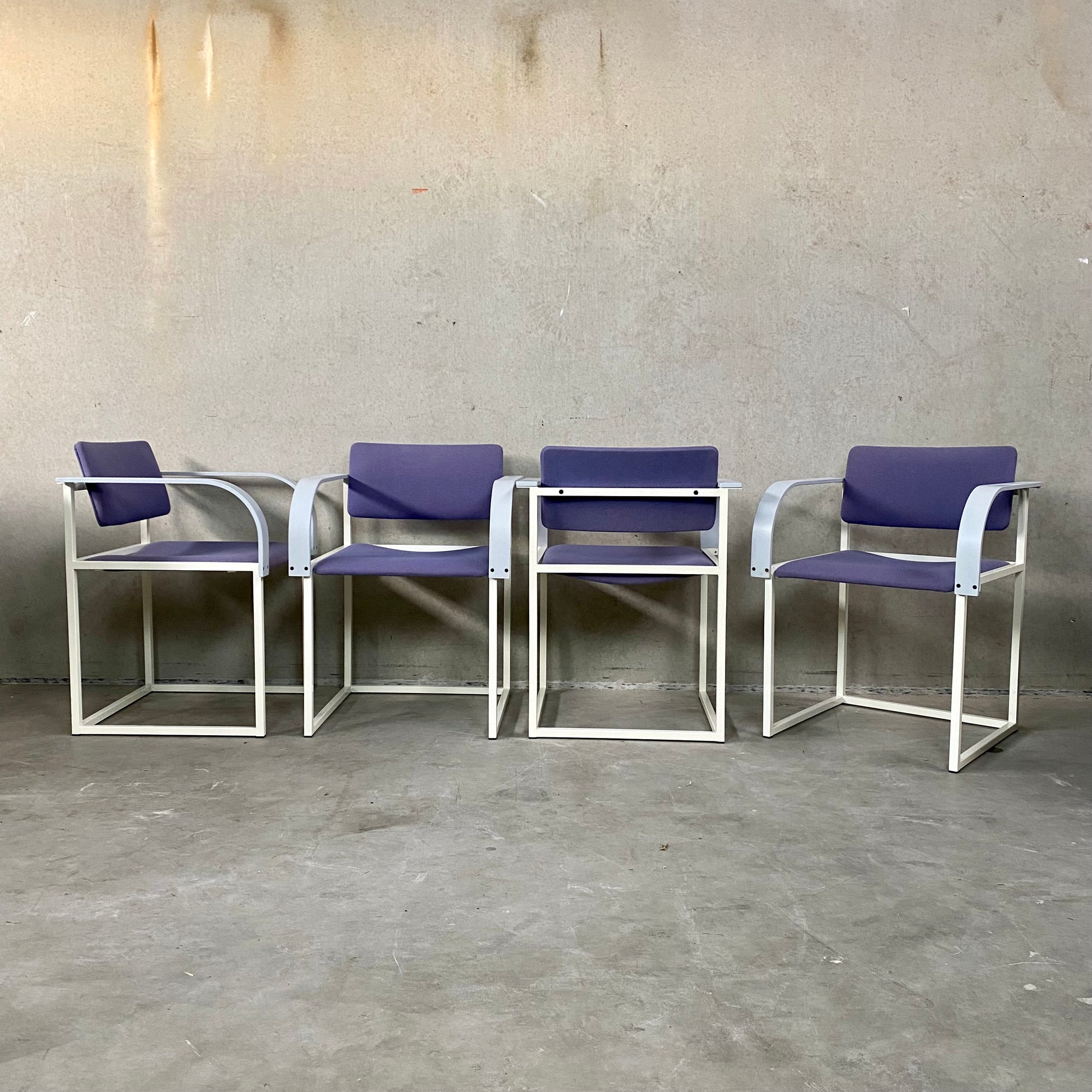 DINING TABLE AND CHAIRS BY PIERRE MAZAIRAC & KAREL BOONZAAIJER FOR PASTOE, NETHERLANDS 1980S