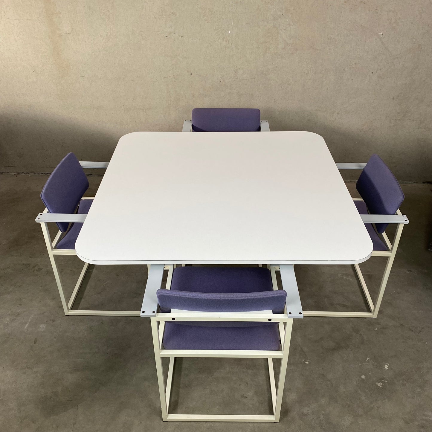DINING TABLE AND CHAIRS BY PIERRE MAZAIRAC & KAREL BOONZAAIJER FOR PASTOE, NETHERLANDS 1980S