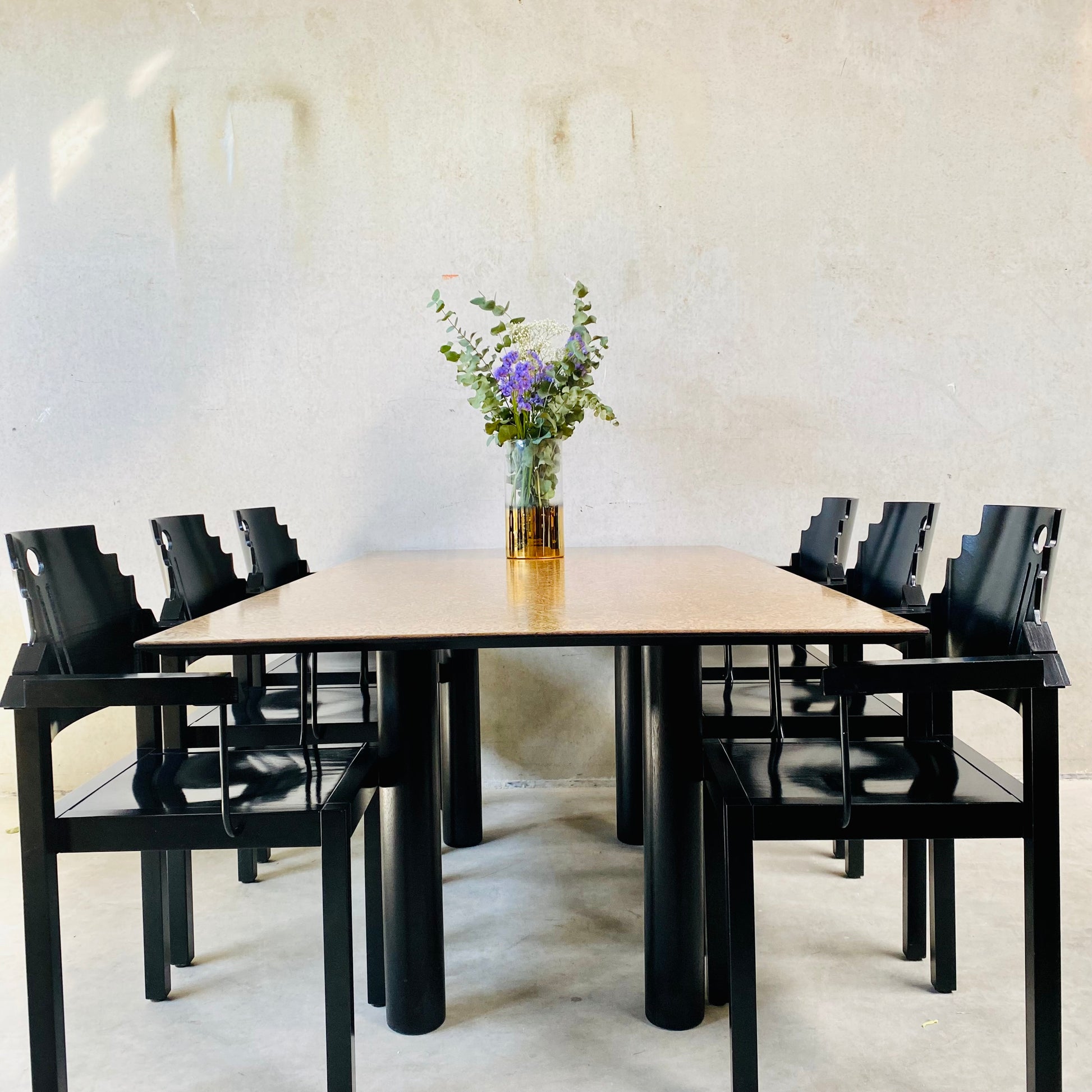 EXCEPTIONAL DINING TABLE BY HANS EICHENBERGER FOR ROTHLISBERGER, SWITZERLAND 1980S