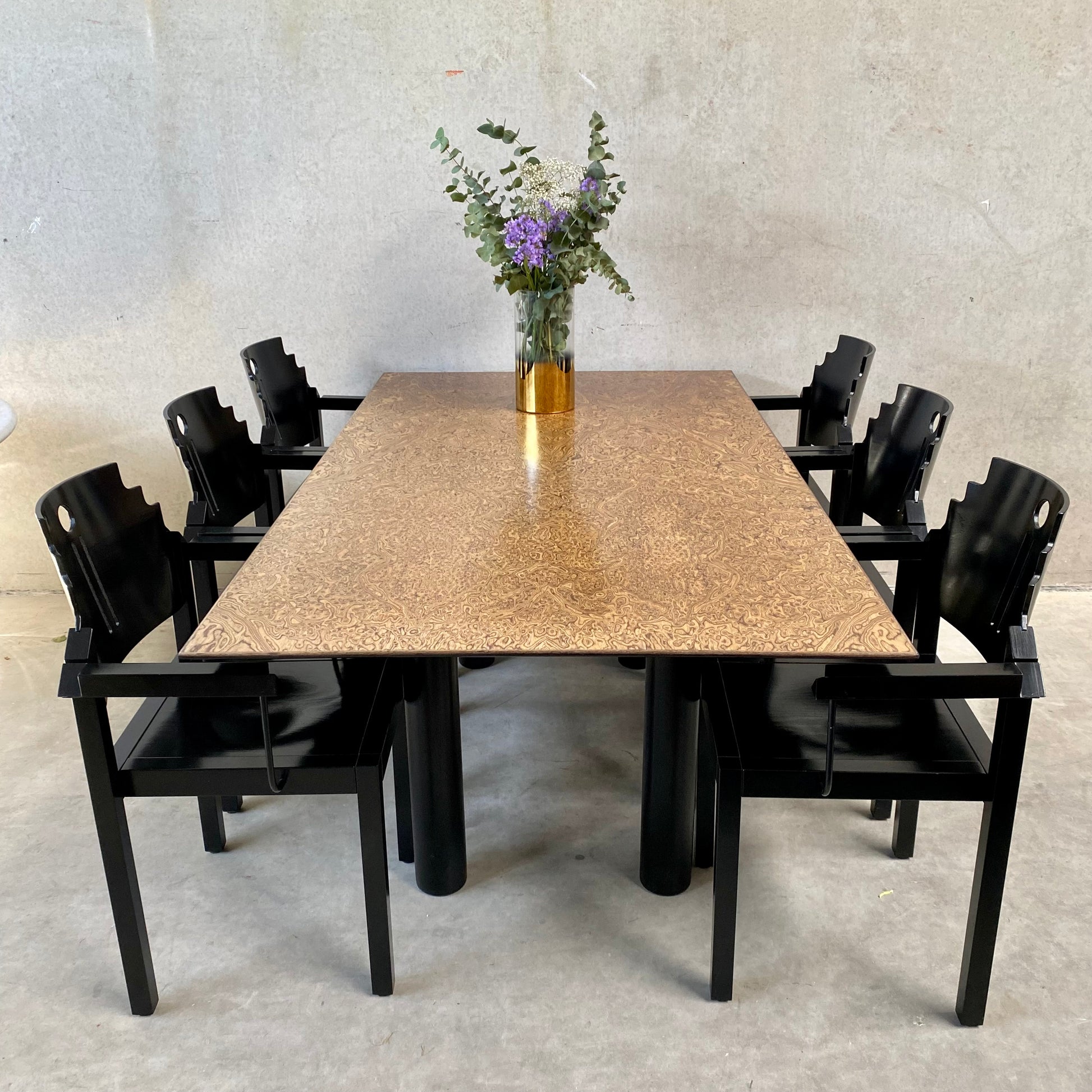 EXCEPTIONAL DINING TABLE BY HANS EICHENBERGER FOR ROTHLISBERGER, SWITZERLAND 1980S