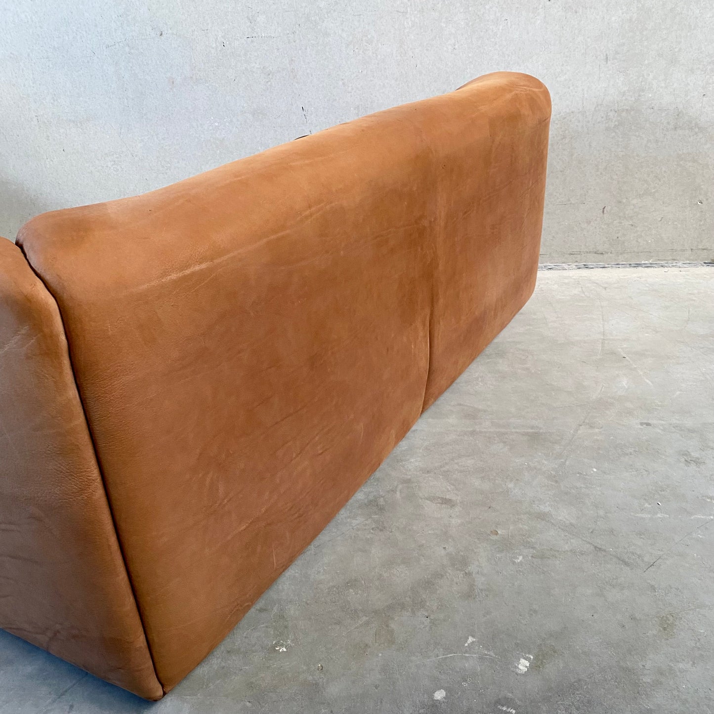 De Sede DS47 3-Sitzer-Sofa aus Bullenleder, Schweiz, 1970