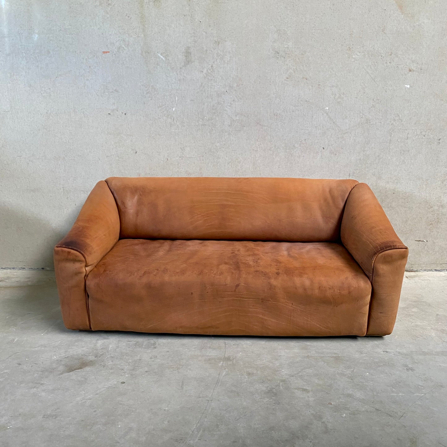 De Sede DS47 3-Sitzer-Sofa aus Bullenleder, Schweiz, 1970