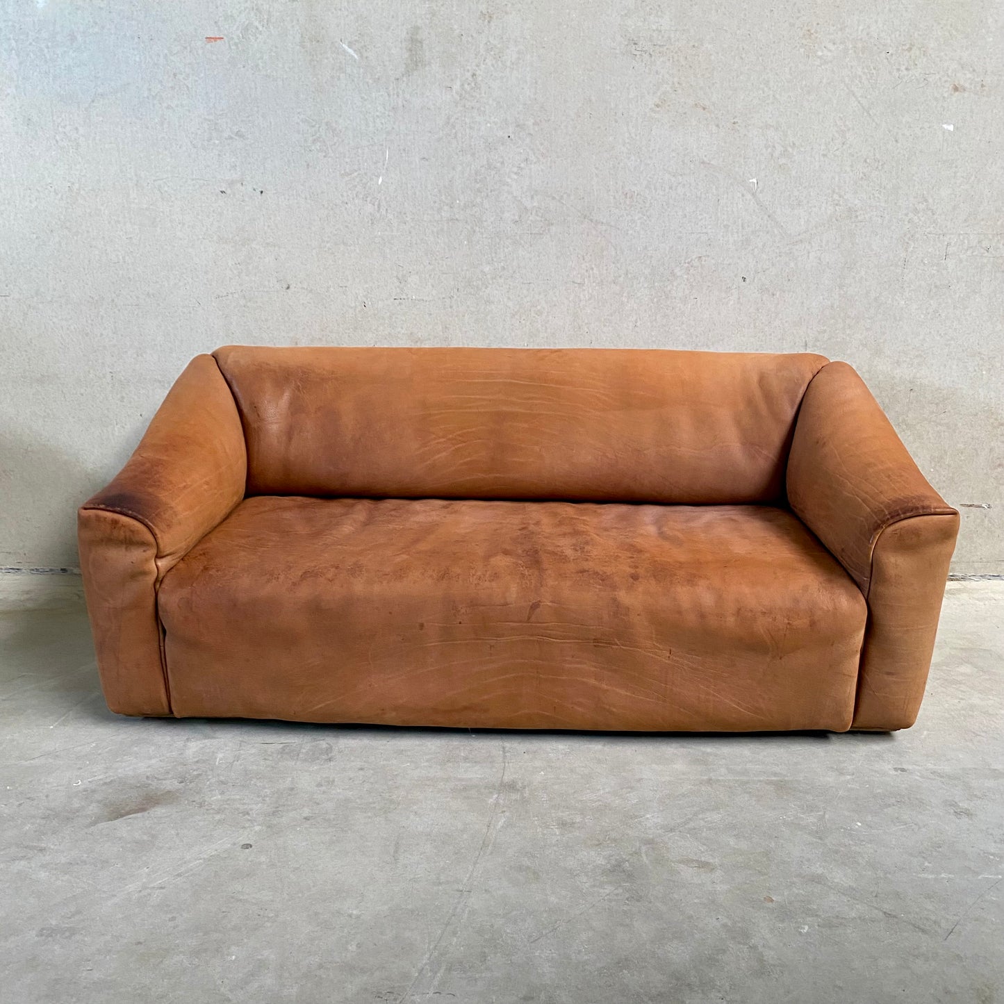De Sede DS47 3-Sitzer-Sofa aus Bullenleder, Schweiz, 1970