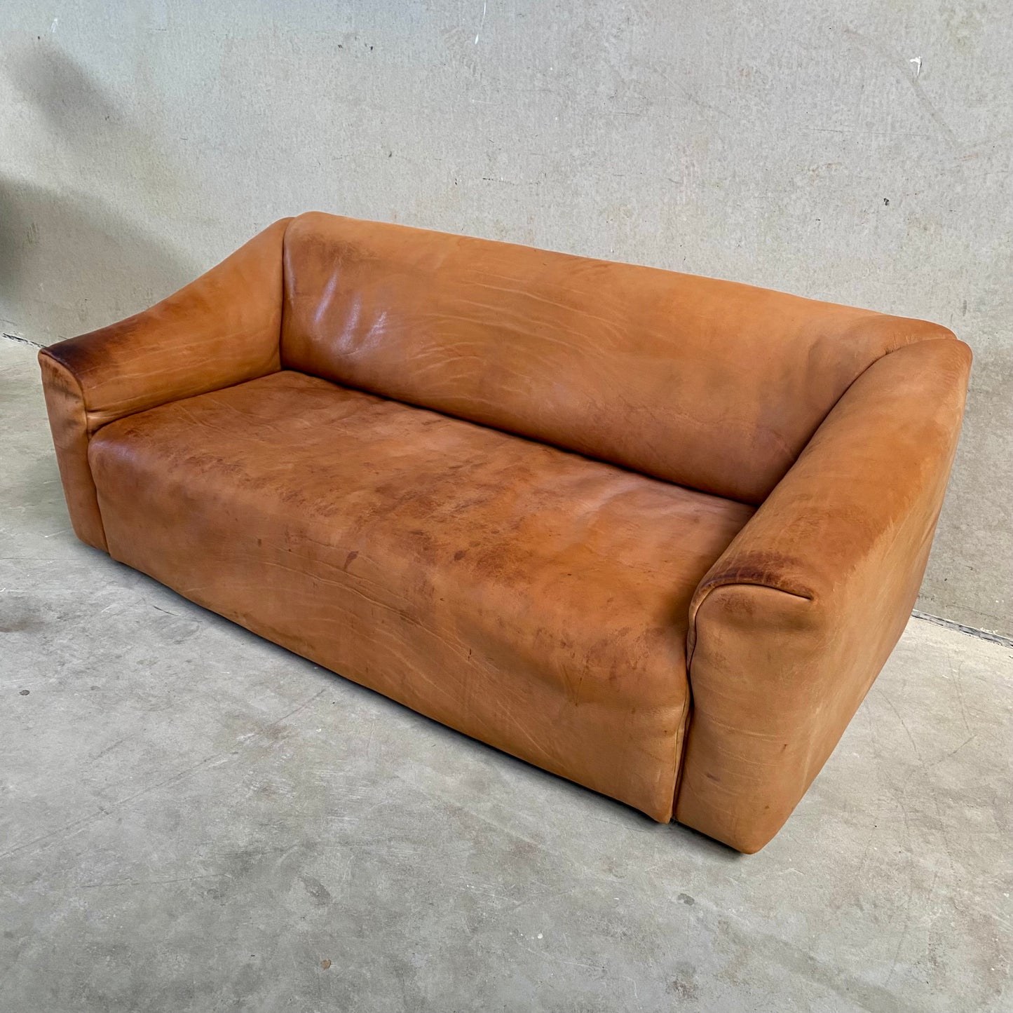 De Sede DS47 3-Sitzer-Sofa aus Bullenleder, Schweiz, 1970