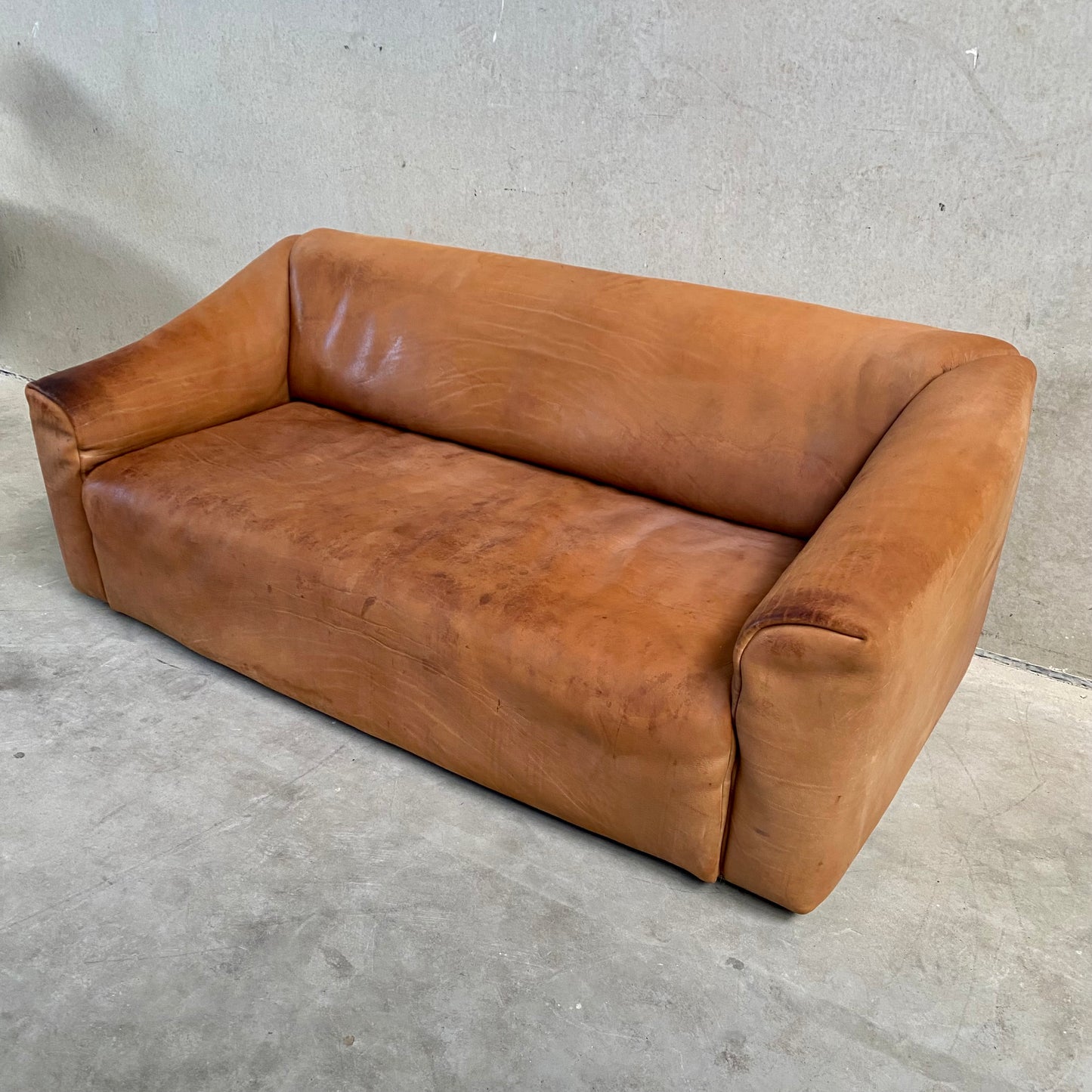De Sede DS47 3-Sitzer-Sofa aus Bullenleder, Schweiz, 1970