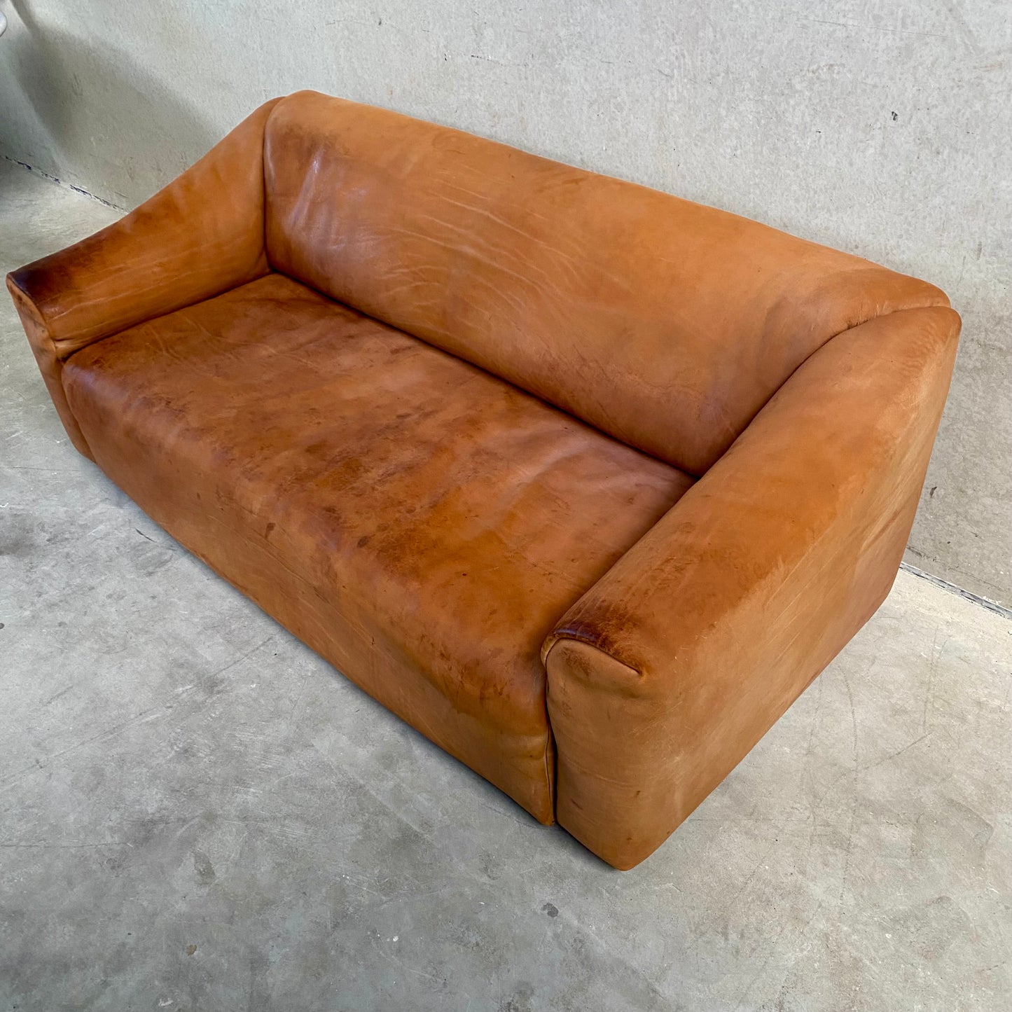 De Sede DS47 3-Sitzer-Sofa aus Bullenleder, Schweiz, 1970