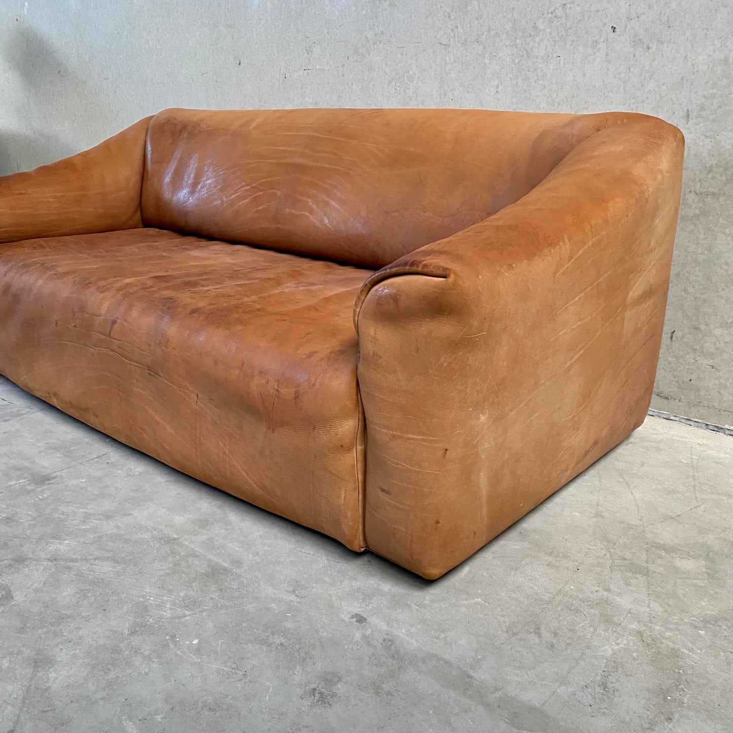 De Sede DS47 3-Sitzer-Sofa aus Bullenleder, Schweiz, 1970