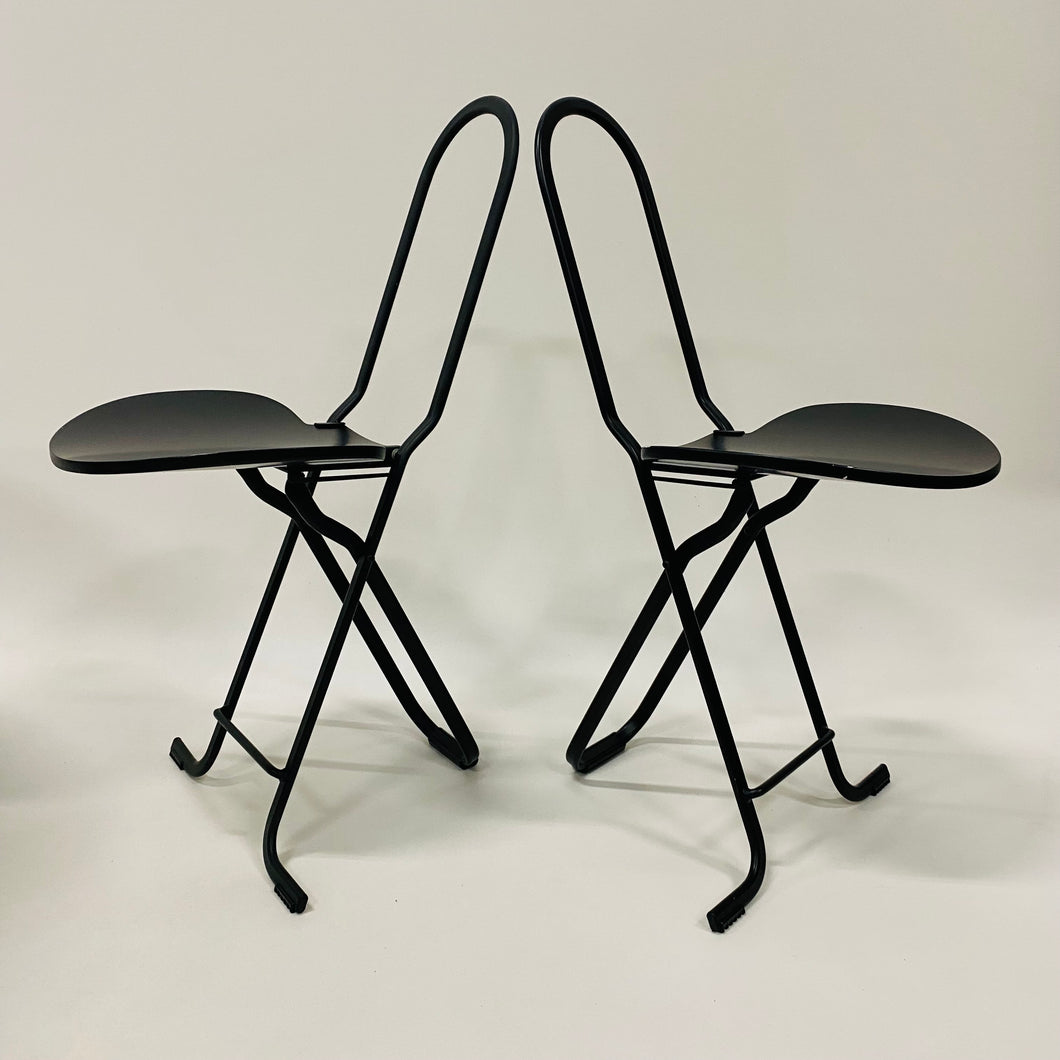 Set of 2 Folding Chairs by Gastone Rinaldi for Thema Italy 1970