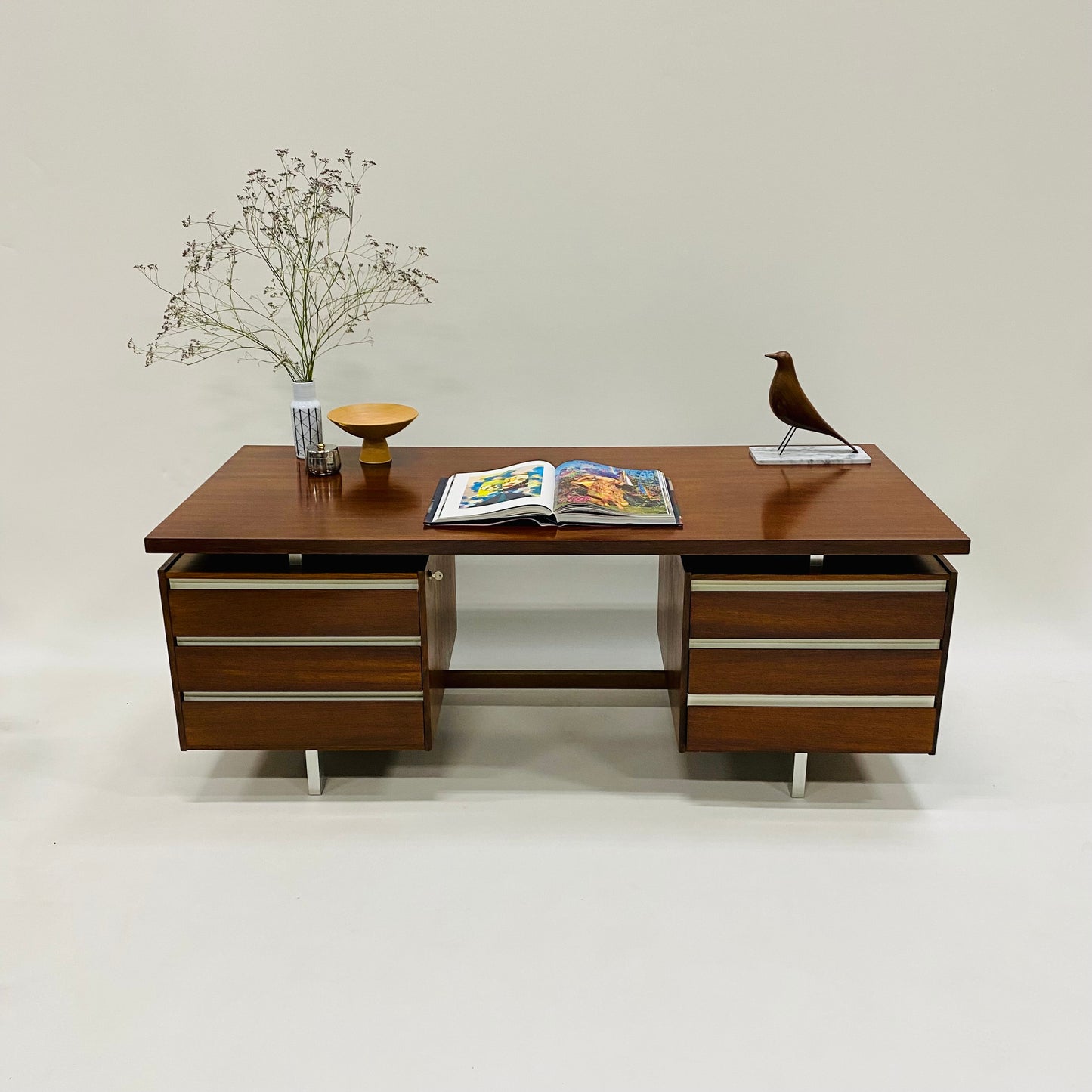 Rosewood Executive Desk von Kho Liang Ie für Fristho, Niederlande, 1950