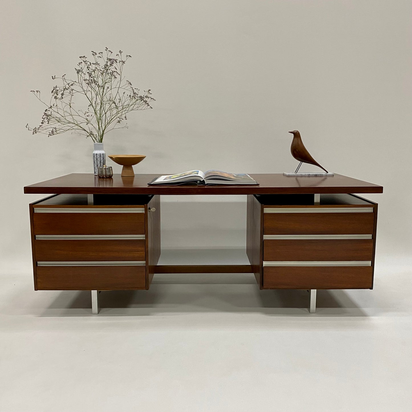 Rosewood Executive Desk von Kho Liang Ie für Fristho, Niederlande, 1950
