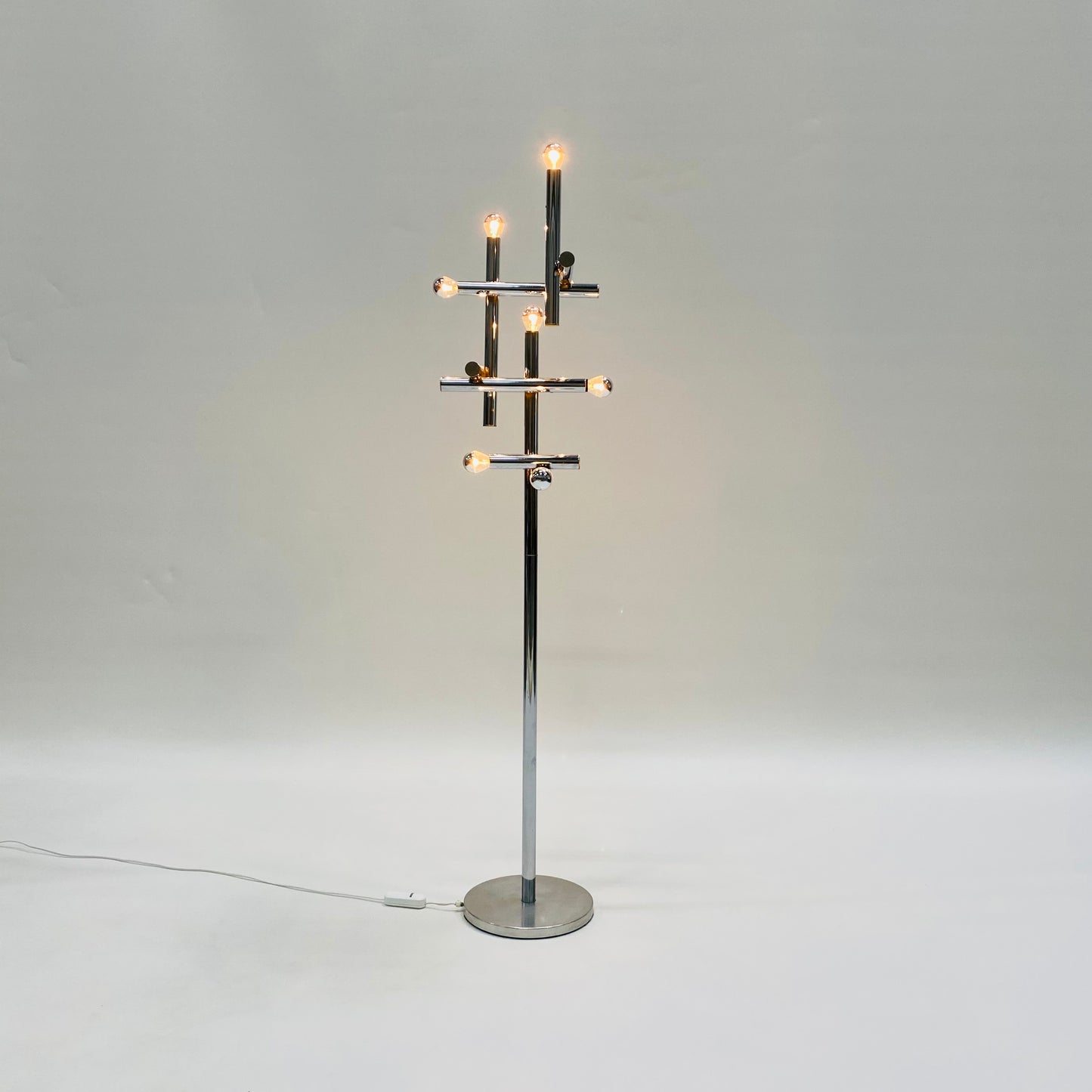 Dimmbare Stehlampe von Gaetano Sciolari für Boulanger, Belgien 1970
