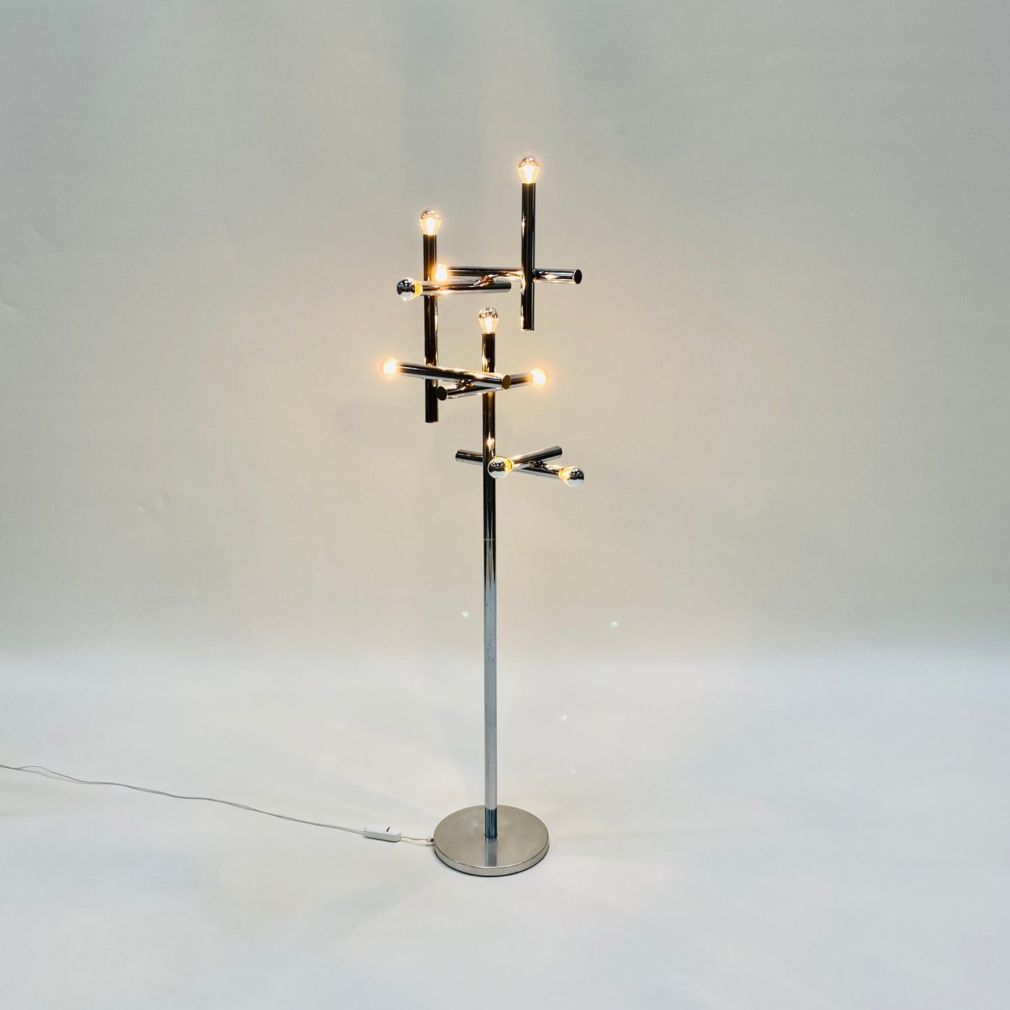 Dimmbare Stehlampe von Gaetano Sciolari für Boulanger, Belgien 1970