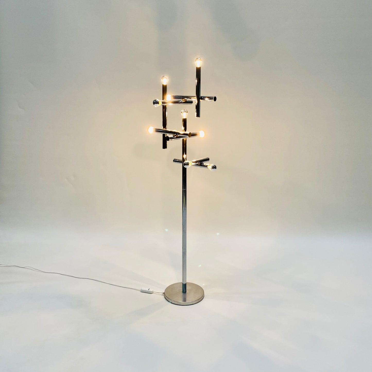Dimmbare Stehlampe von Gaetano Sciolari für Boulanger, Belgien 1970
