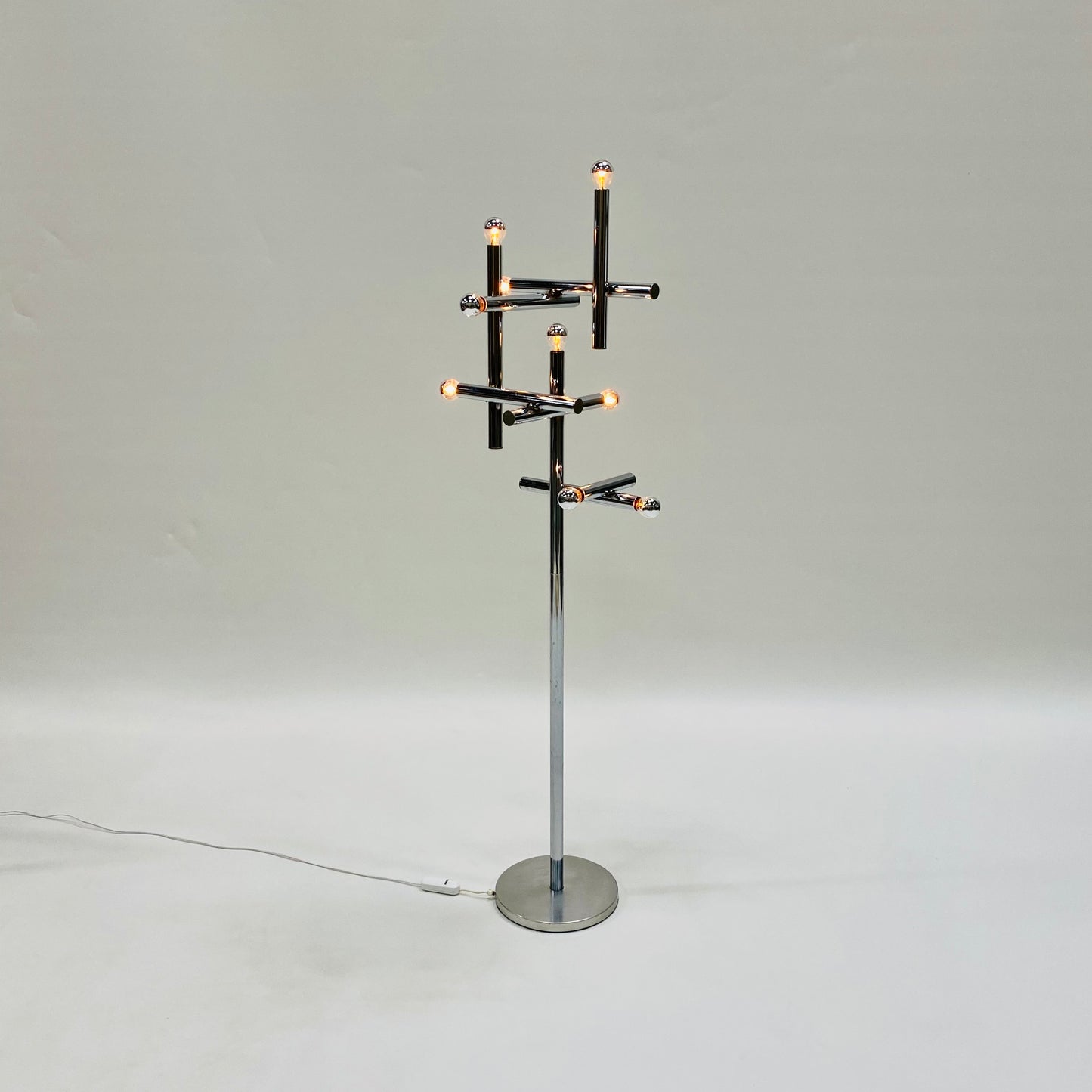 Dimmbare Stehlampe von Gaetano Sciolari für Boulanger, Belgien 1970