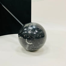 Load image into Gallery viewer, Geometrical Italian Design Coffee Table With Glass Top, Black Marble and Steel Base Italy 1980
