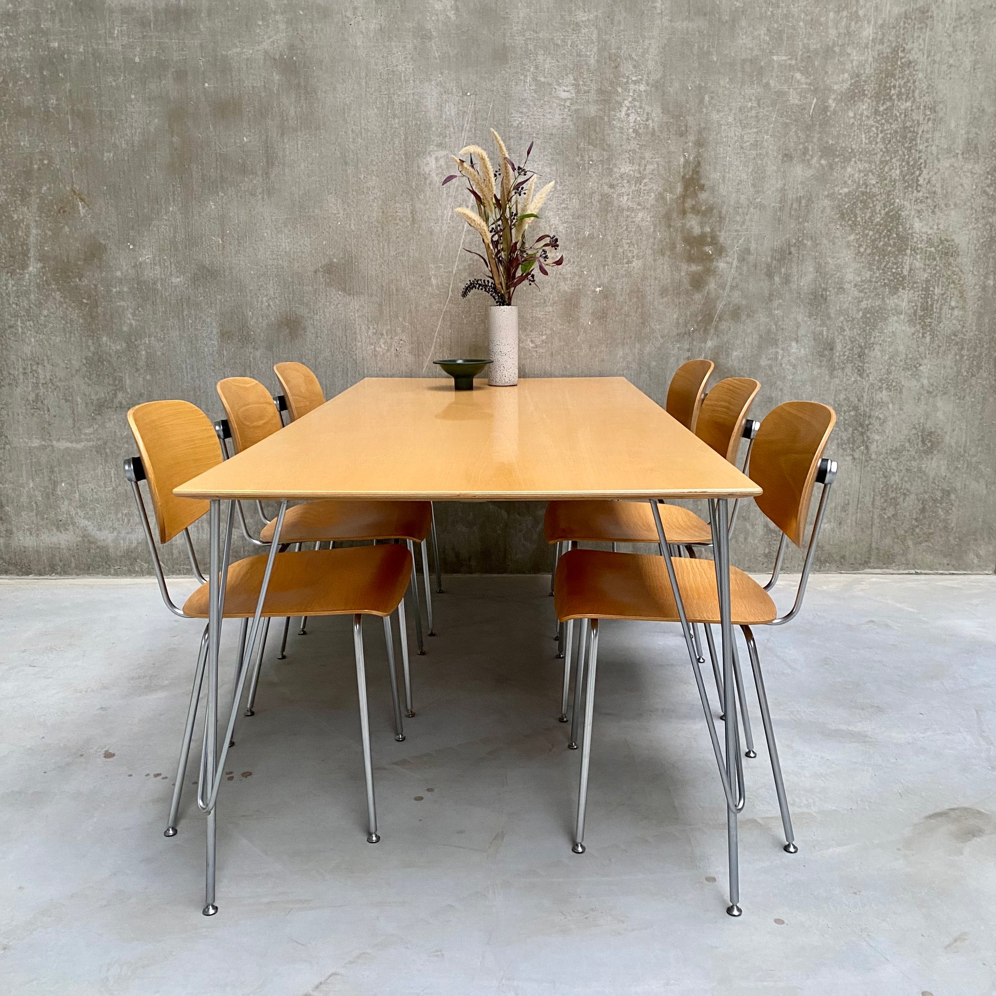 GISPEN 116 DINING SET BY W. RIETVELD FOR GISPEN (VAN DER STROOM), NETHERLANDS