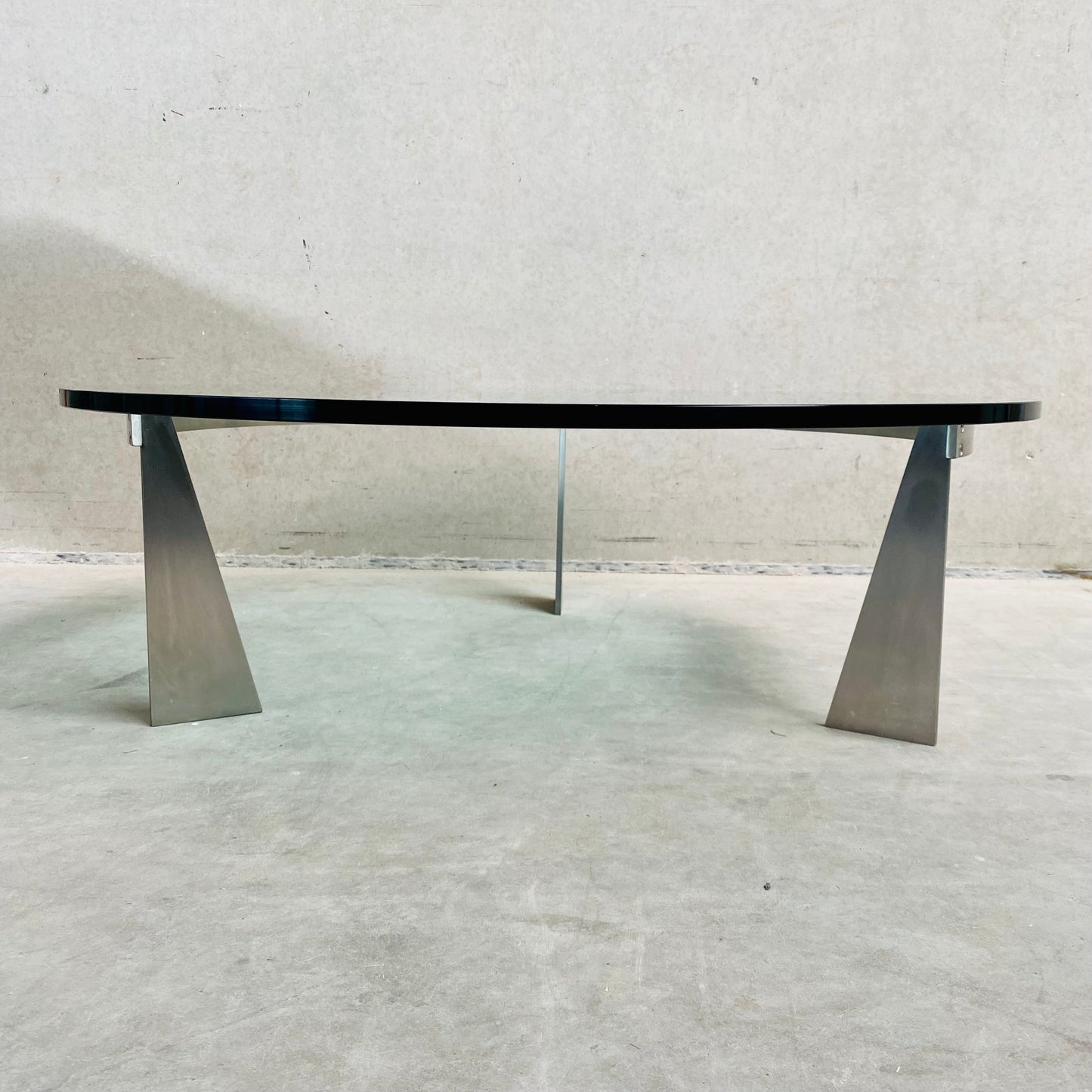 Couchtisch „G3“ aus Glas und Wohnmobilen von Just Van Beek für Metaform, Niederlande, 1980