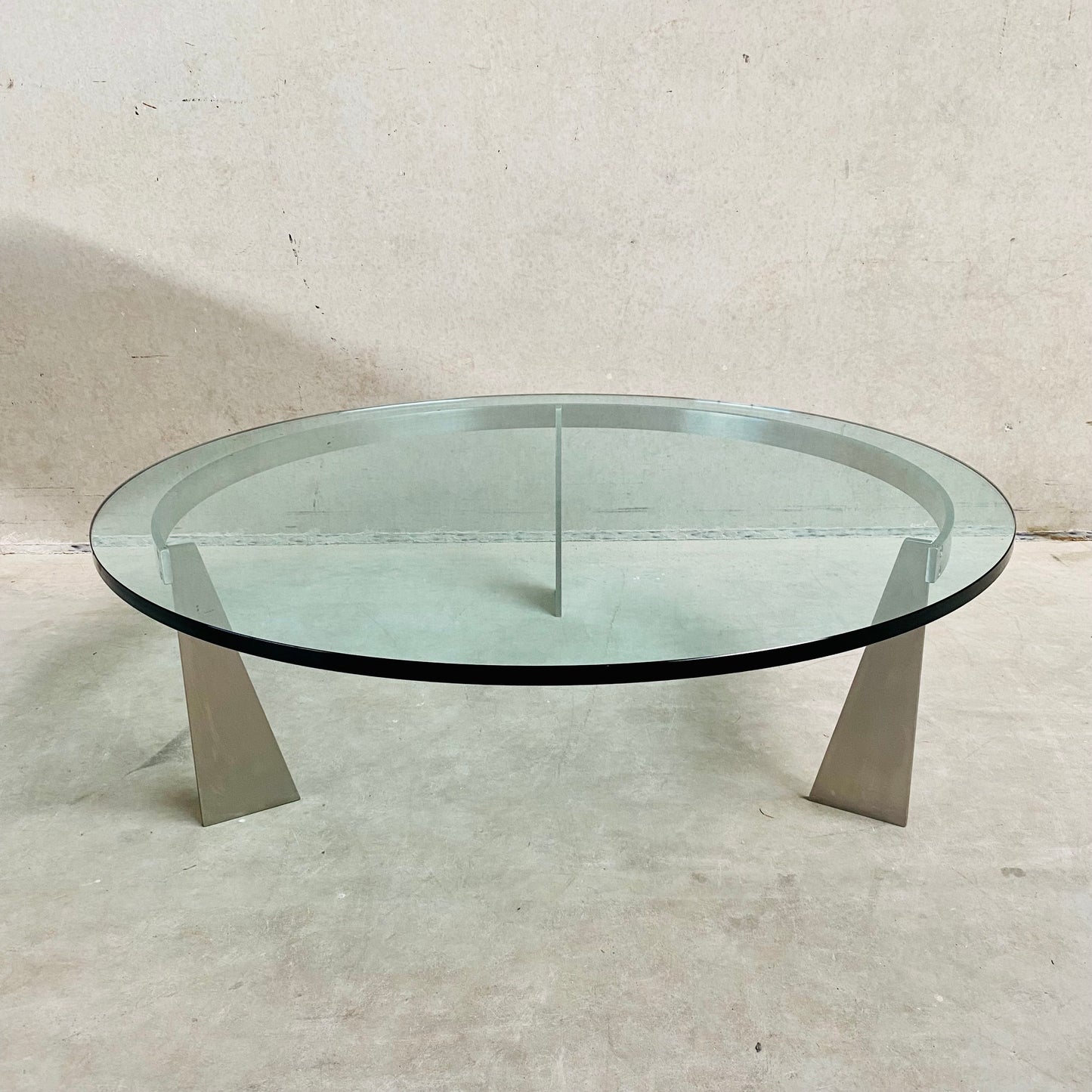 Couchtisch „G3“ aus Glas und Wohnmobilen von Just Van Beek für Metaform, Niederlande, 1980