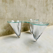 Load image into Gallery viewer, GLASS COFFEE TABLE &quot;TWIST&quot; BY PROF. WULF SCHNEIDER FOR DRAENERT, GERMANY 1990s

