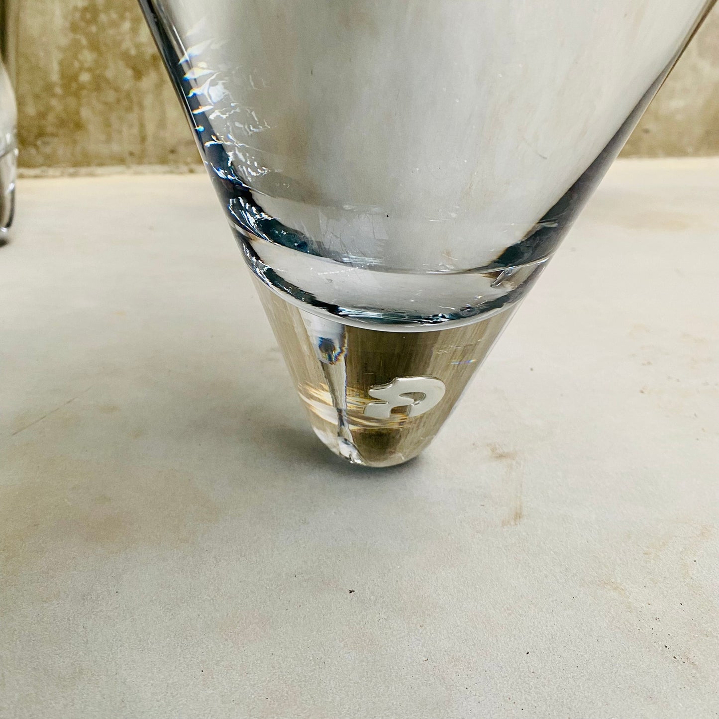 GLASS COFFEE TABLE "TWIST" BY PROF. WULF SCHNEIDER FOR DRAENERT, GERMANY 1990s