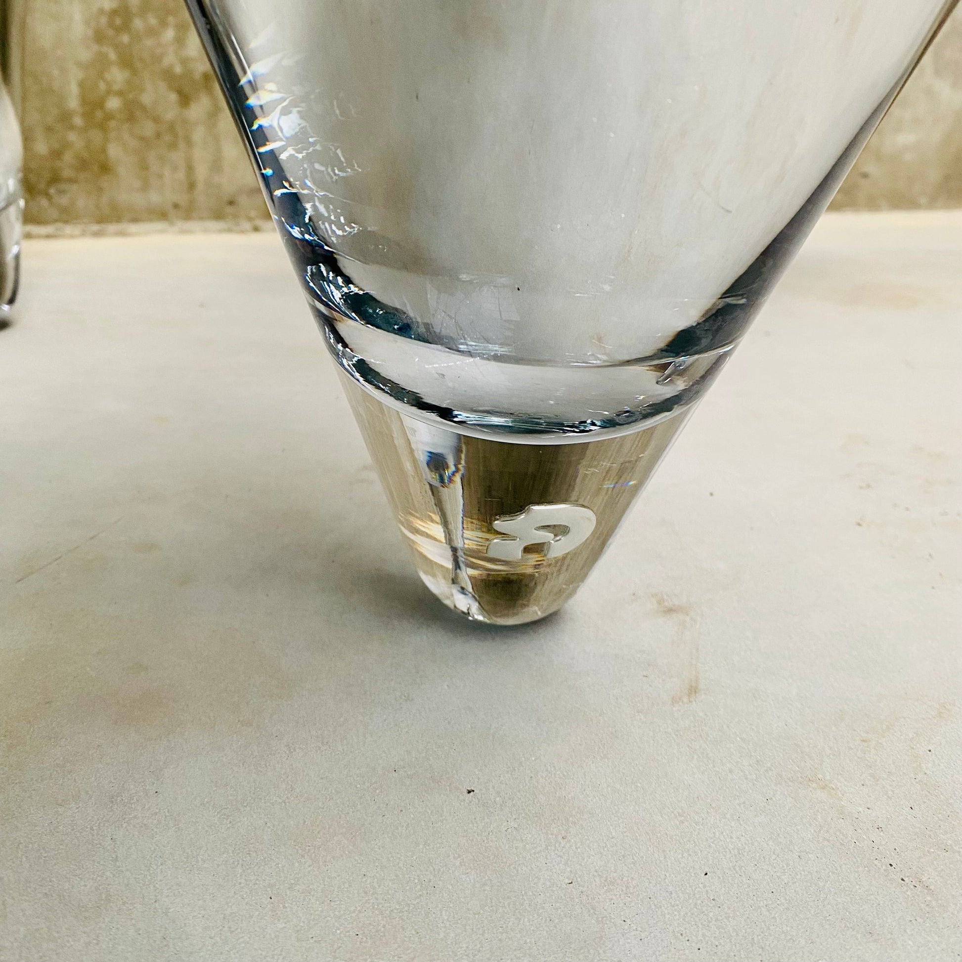 GLASS COFFEE TABLE "TWIST" BY PROF. WULF SCHNEIDER FOR DRAENERT, GERMANY 1990s