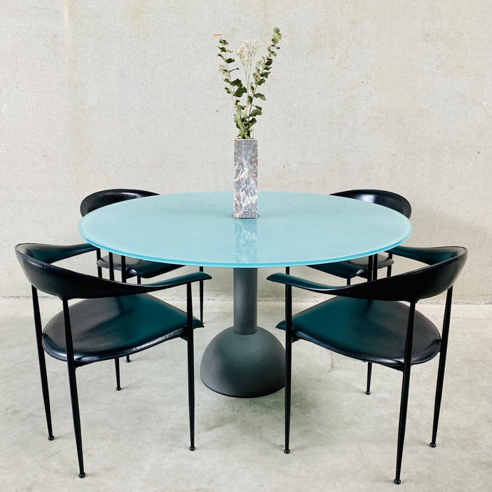 GOBLET DINING TABLE BY MASSIMO & LELLA VIGNELLI FOR POLTRONA FRAU, ITALY 1980S