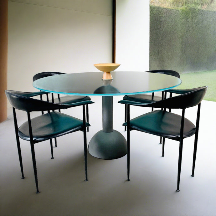 GOBLET DINING TABLE BY MASSIMO & LELLA VIGNELLI FOR POLTRONA FRAU, ITALY 1980S