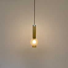 Load image into Gallery viewer, Golden Glass Tube &quot;P1115&quot; Penant Lamp by Staff Leuchten, Germany 1960
