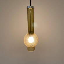 Load image into Gallery viewer, Golden Glass Tube &quot;P1115&quot; Penant Lamp by Staff Leuchten, Germany 1960

