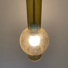 Load image into Gallery viewer, Golden Glass Tube &quot;P1115&quot; Penant Lamp by Staff Leuchten, Germany 1960
