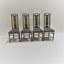 Load image into Gallery viewer, 4 x High Back Lacquered Dining Chairs by Umberto Asnago for Giorgetti, Italy 1980
