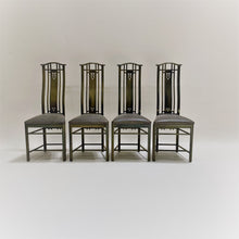 Load image into Gallery viewer, 4 x High Back Lacquered Dining Chairs by Umberto Asnago for Giorgetti, Italy 1980
