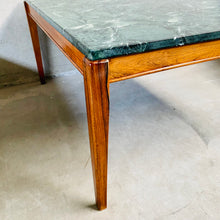 Load image into Gallery viewer, Mid-century Coffee Table With Empress Green Marble Top and Italian Walnut Frame, Italy 1970s
