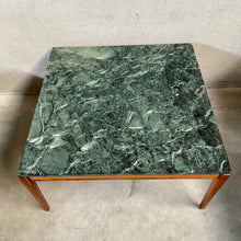 Load image into Gallery viewer, Mid-century Coffee Table With Empress Green Marble Top and Italian Walnut Frame, Italy 1970s
