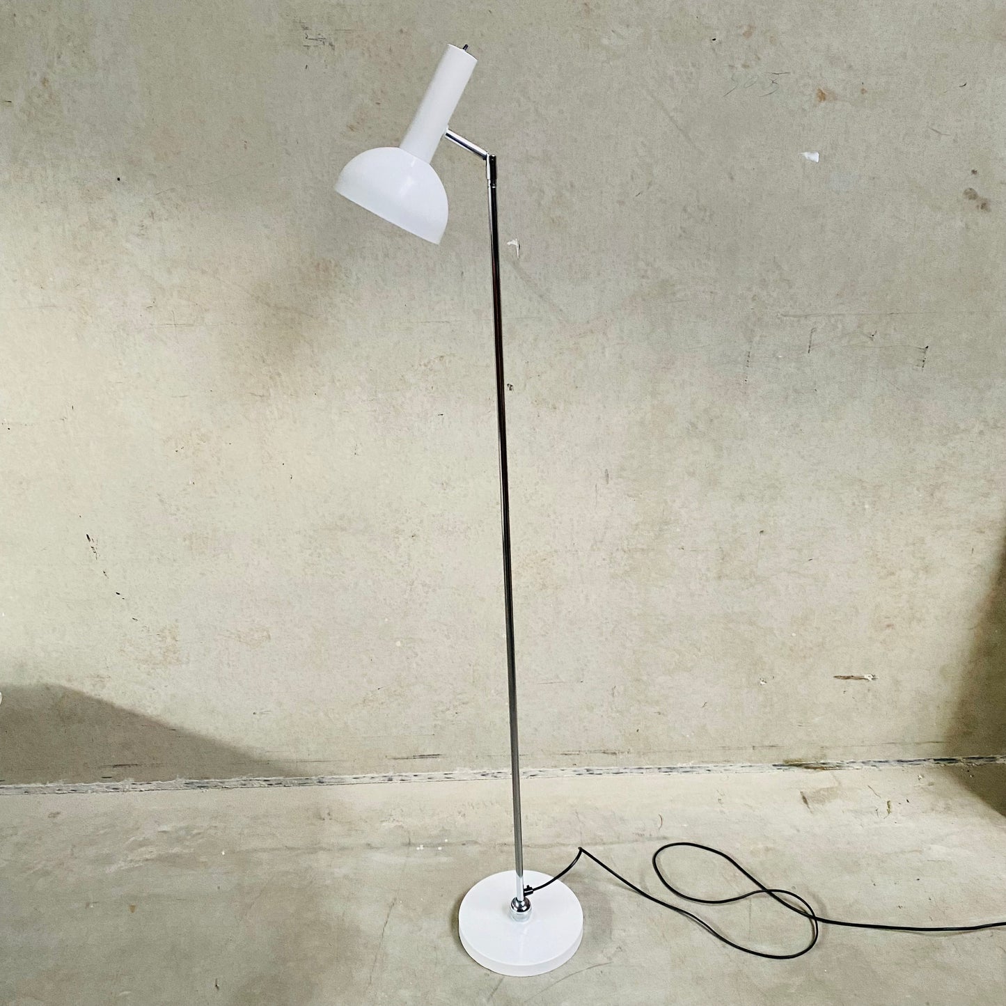 ADJUSTABLE 'BALL IN SOCKET' FLOOR LAMP BY H. BUSQUET FOR HALA ZEIST, 1960S
