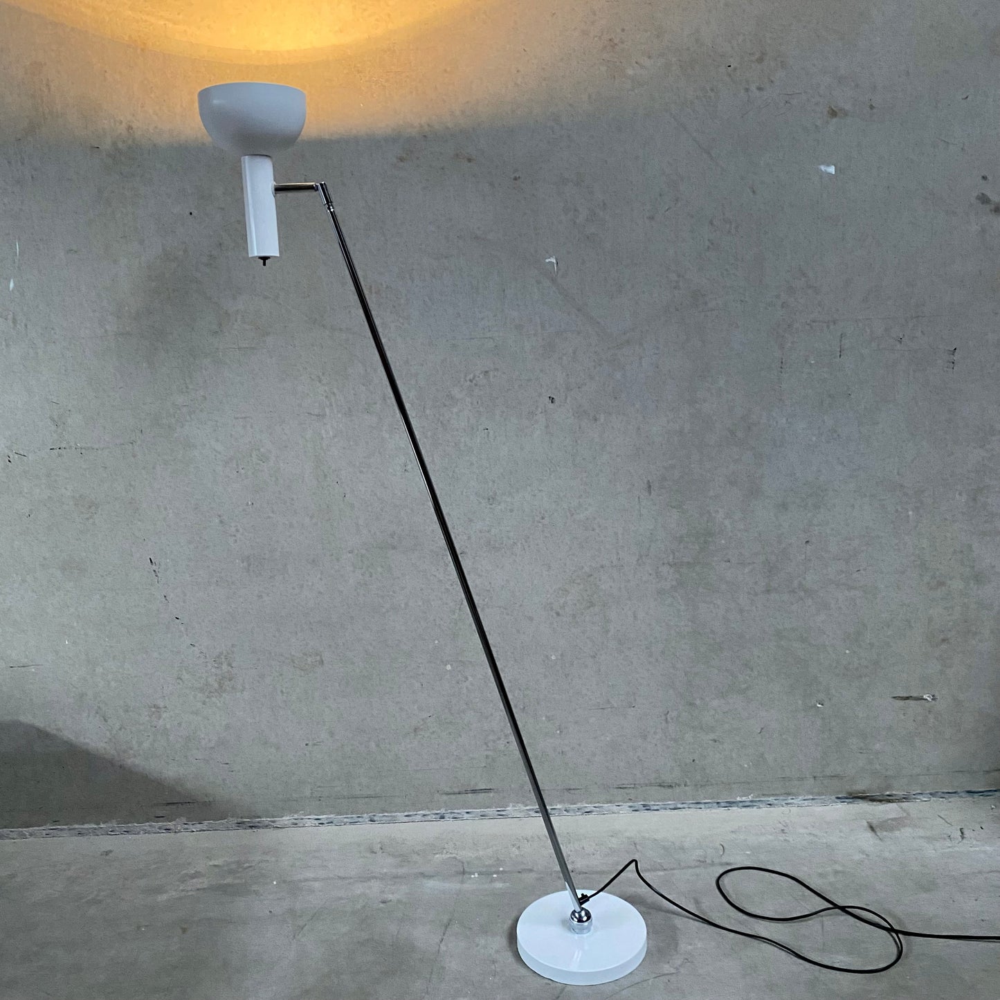 ADJUSTABLE 'BALL IN SOCKET' FLOOR LAMP BY H. BUSQUET FOR HALA ZEIST, 1960S