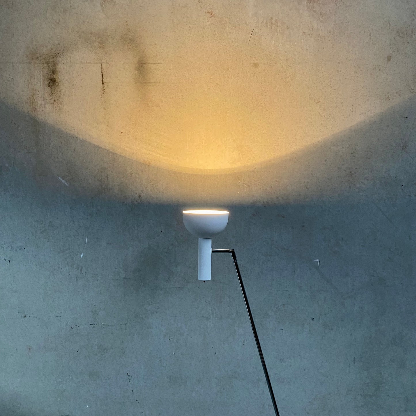 ADJUSTABLE 'BALL IN SOCKET' FLOOR LAMP BY H. BUSQUET FOR HALA ZEIST, 1960S
