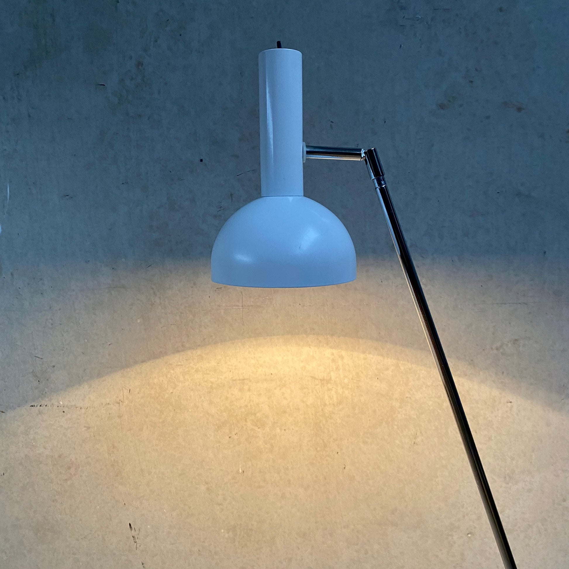 ADJUSTABLE 'BALL IN SOCKET' FLOOR LAMP BY H. BUSQUET FOR HALA ZEIST, 1960S