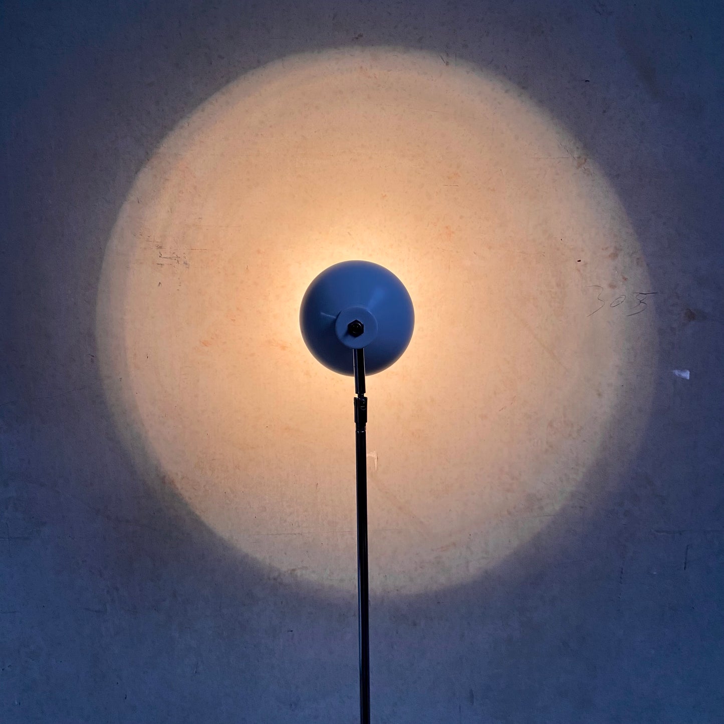 ADJUSTABLE 'BALL IN SOCKET' FLOOR LAMP BY H. BUSQUET FOR HALA ZEIST, 1960S